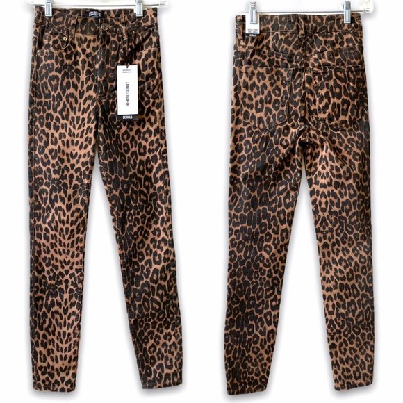 ZARA Leopard Print High Rise Skinny Jeans - Picture 3 of 11